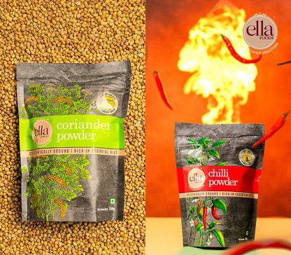 Coriander & Chilli Powder Combo Pack of 2 (100g each)