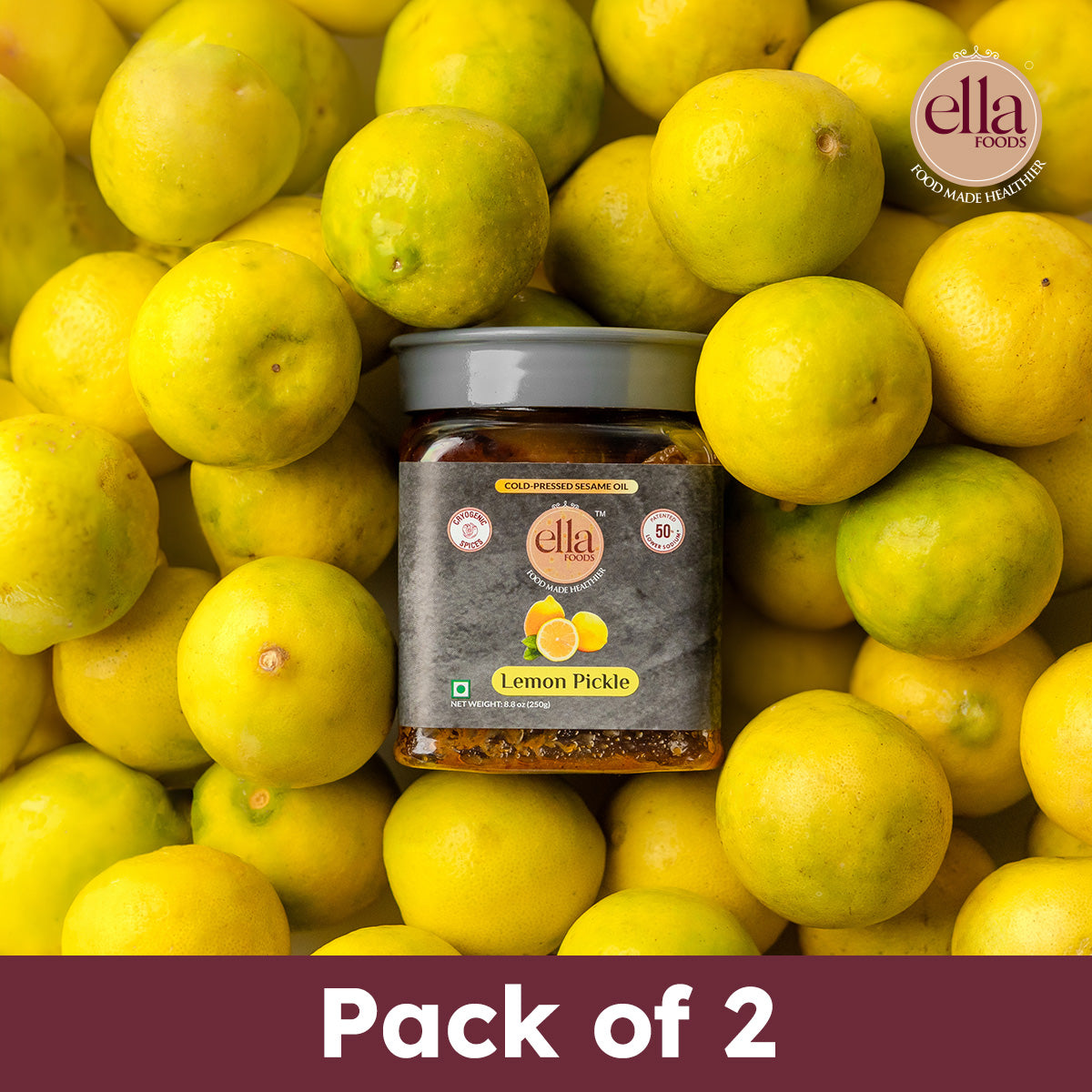 Lemon Pickle - Pack of 2 - 250g Each