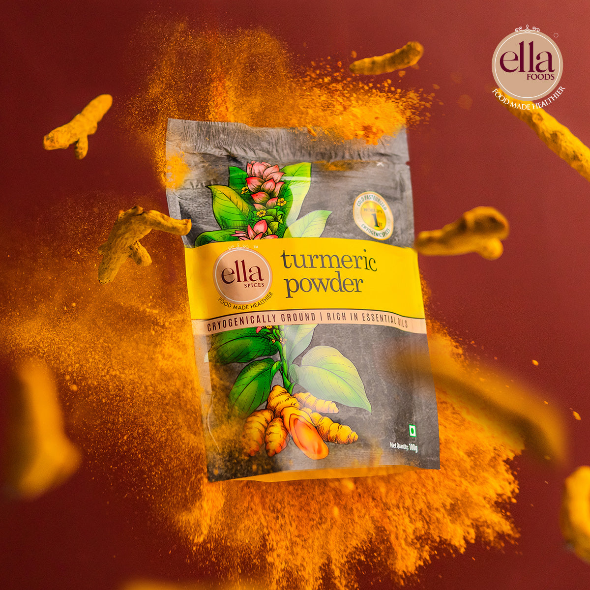 Spices Trio Pack | Pack of 3 | Turmeric Powder | Coriander Powder | Black Pepper Powder | 100g each