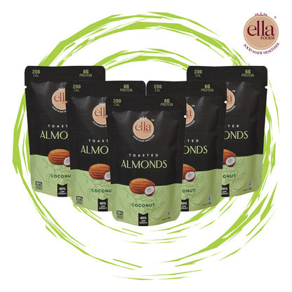 Coconut Toasted Almond | 30 grams each | Mini Pack of 5 | 40% Low Sodium Salt