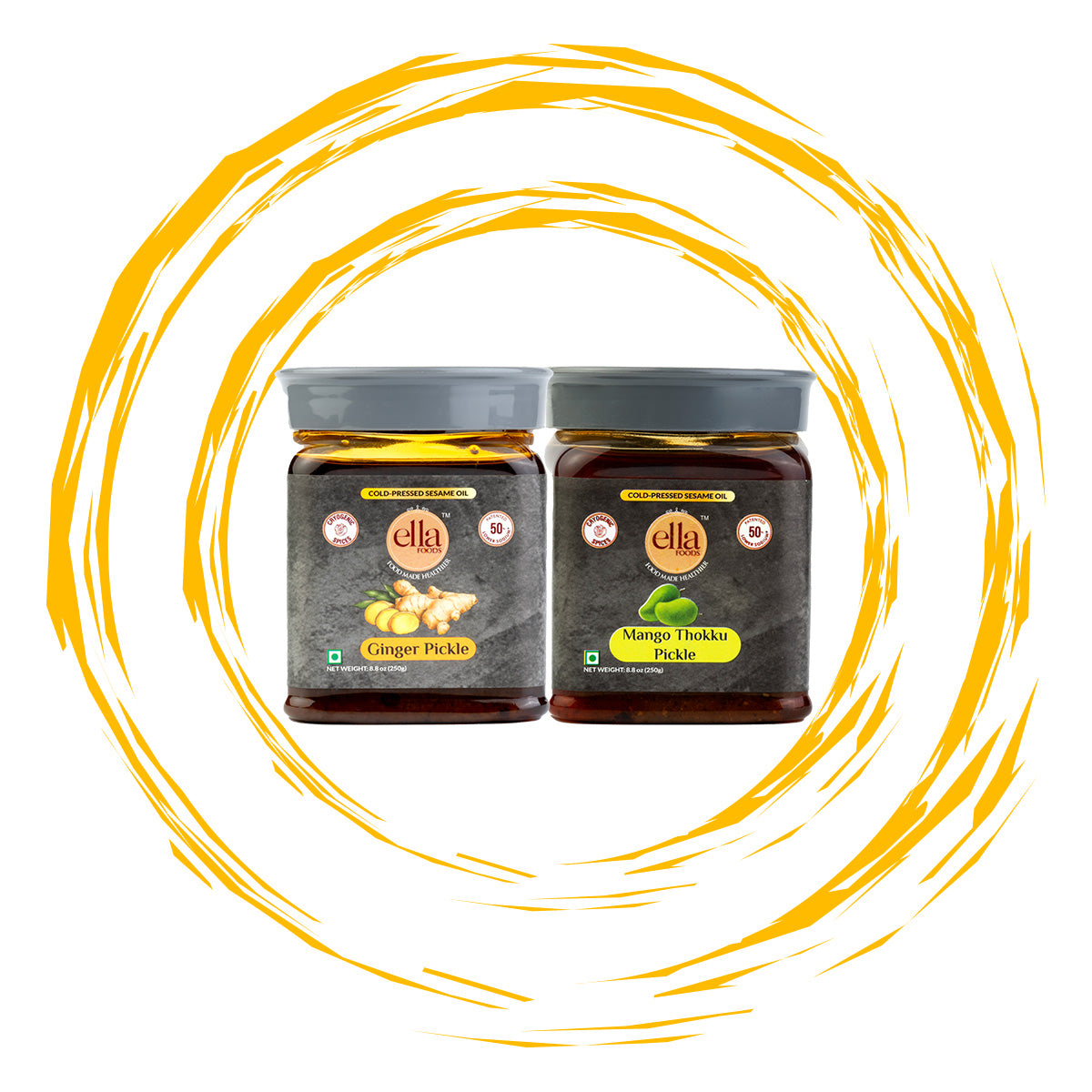 Ginger & Mango Pickle Combo - Pack of 2 - 250g Each