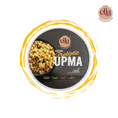 Probiotic Upma - Ready to Eat | Added Pre & Probiotics | 65 g  | 2X flavour, Aroma and Nutrition