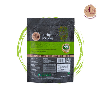 Coriander or Dhaniya Powder - Pack of 4 - 100g Each