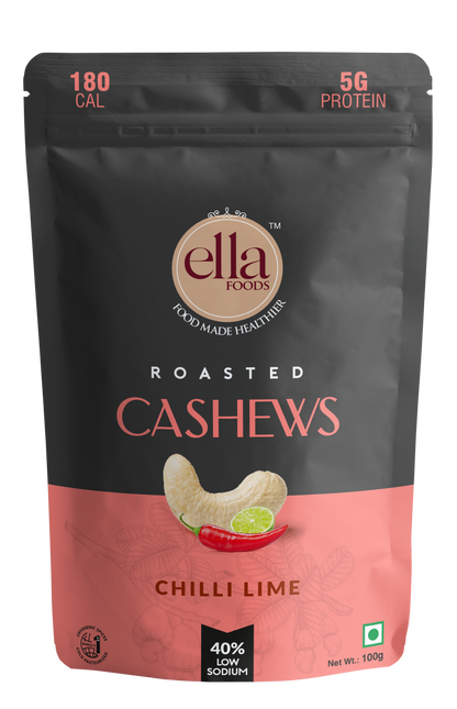 Healthy Nuts Combo - Salted Almond, Salted Cashews, Chilli Lime Cashews, Peri-Peri Almonds & Coconut Toasted Almonds |100g each | Pack of 5