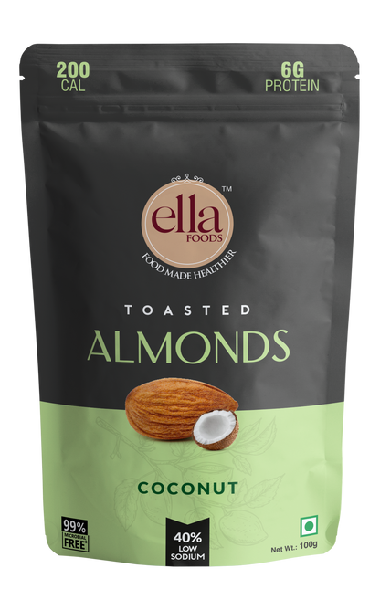 Healthy Nuts Combo - Salted Almond, Salted Cashews, Chilli Lime Cashews, Peri-Peri Almonds & Coconut Toasted Almonds |100g each | Pack of 5