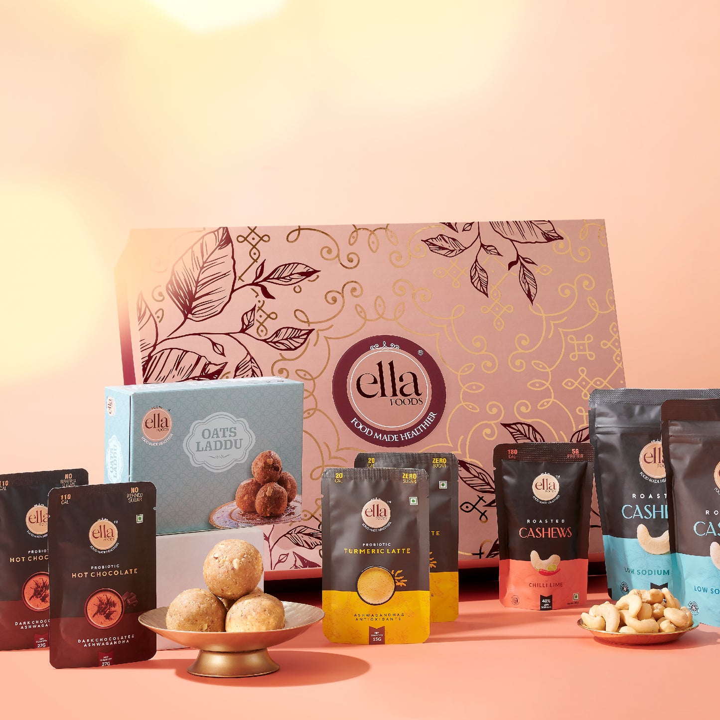 Ella Foods Majestic Diwali Hamper Box of Gourmet Goodies | Perfect Gift for Festive Occasions