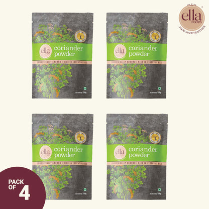 Coriander or Dhaniya Powder - Pack of 4 - 100g Each