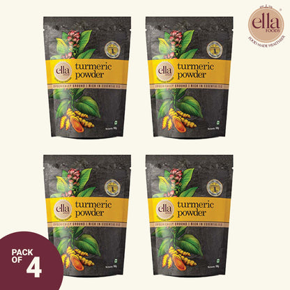 Turmeric or Haldi Powder - Pack of 4 - 100g Each