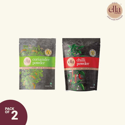 Coriander & Chilli Powder Combo Pack of 2 (100g each)