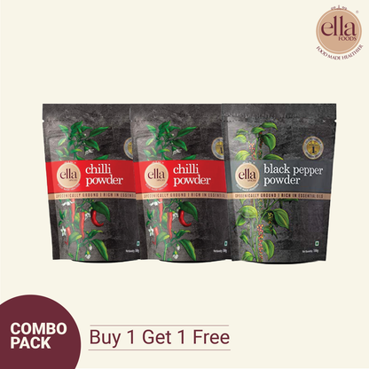 Spice Bonanza | 2 Chilli Powder (100g each) + 1 Black Pepper Powder (100g) Combo | Buy 1 Get 1 Combo Free (6pcs)| Premium Spices | Limited Time Offer