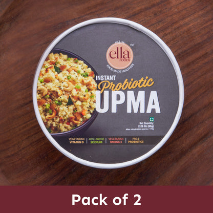 Instant Probiotic Upma  |Added Pre & Probiotics | 65 grams each | Pack of 2